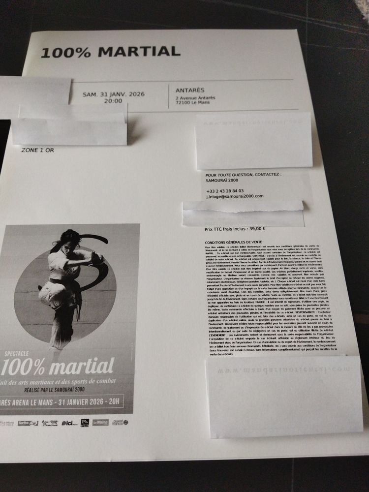 Places de spectacle 0 Parc�-sur-Sarthe (72)