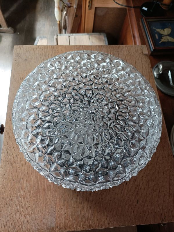 Plafonnier applique pointe diamant verre moul� base bak�lite 30 Ploubazlanec (22)