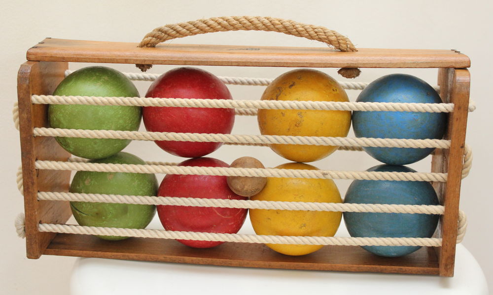 Jeu de plage 1950 boules en bois p�tanque 40 Issy-les-Moulineaux (92)