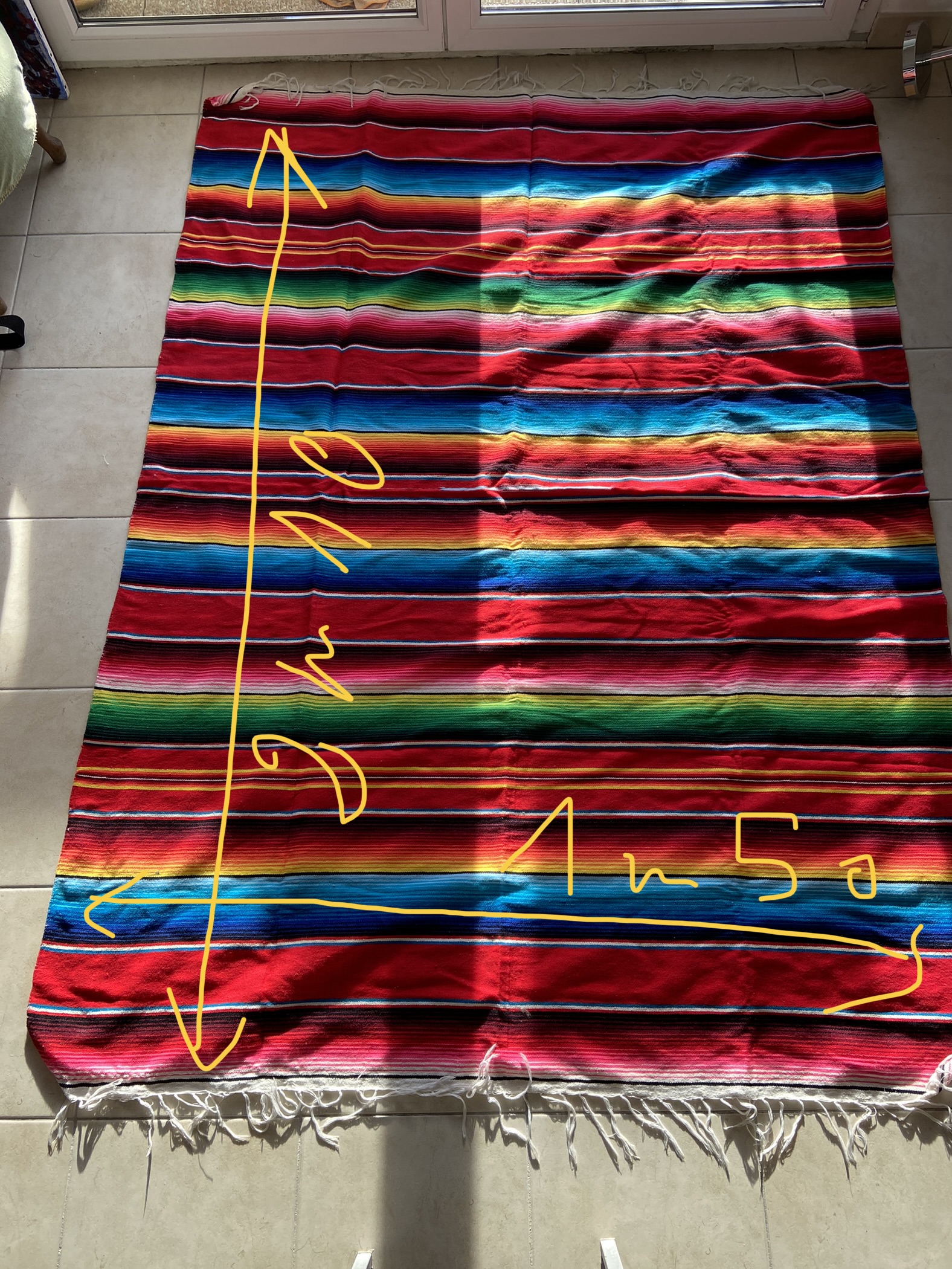 Plaid Mexicain grande taille 30 Croix Rouge (13)