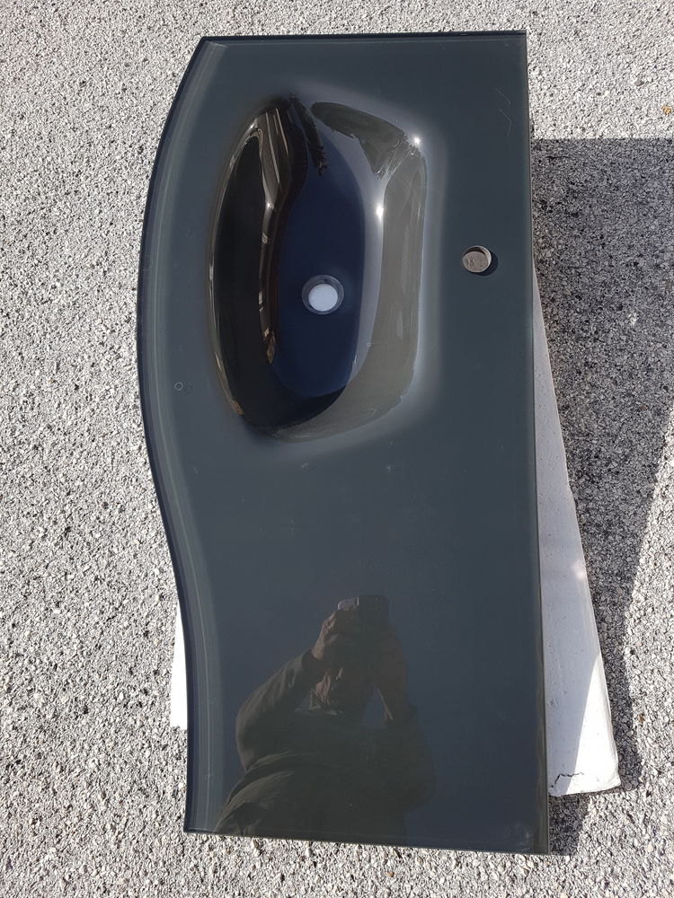 plan vasque en verre noir 200 Rayol-Canadel-sur-Mer (83)