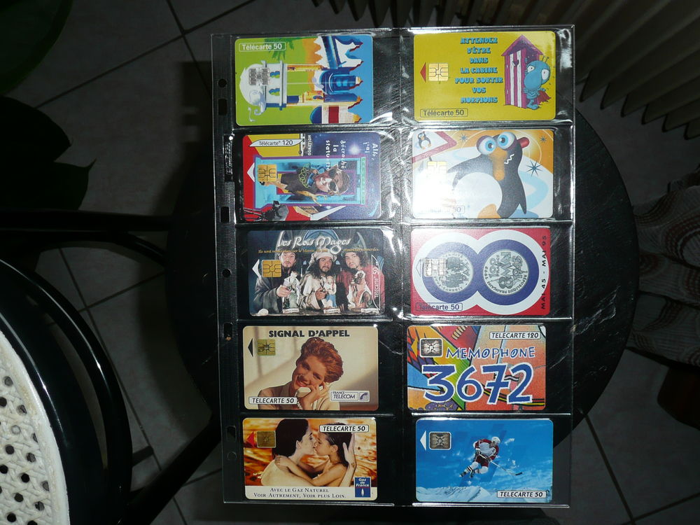Planche de 10 cartes t�l�phonique dans leurs �tuis 9 Bordeaux (33)