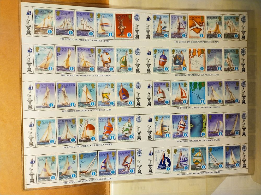 PLANCHE DE TIMBRE DES ILES  SALOMON    ANNEE 1987 30 Dolus-d'Ol�ron (17)