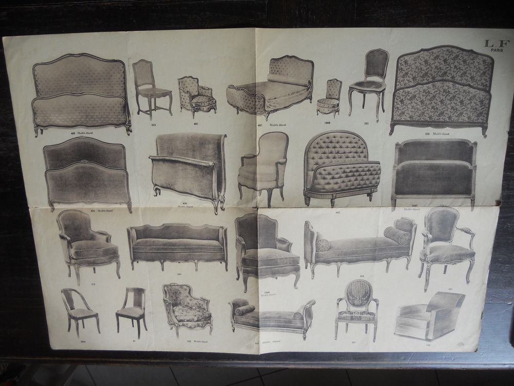 34 PLANCHES DE MOD�LES DE SI�GES, LITS ET MEUBLES.
9 Tours (37)