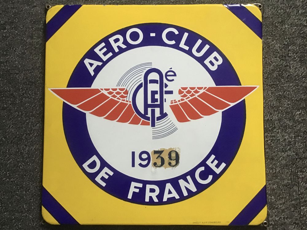 Plaque A�ro Club de France 0 Paris 20 (75)