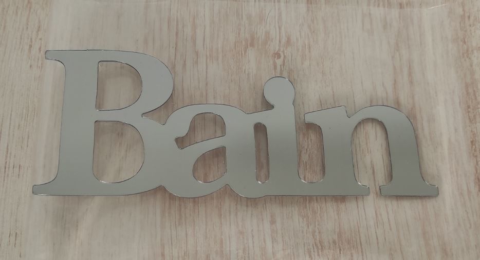 Plaque autocollant porte salle de bain 1 Metz (57)