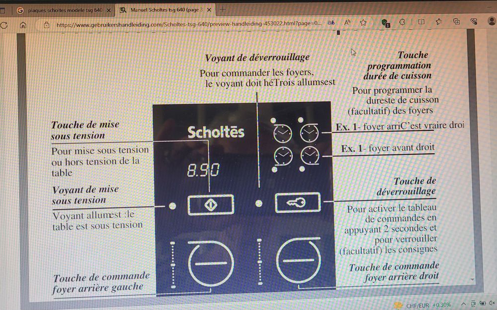 Plaque de cuisson SCHOLTES TSG 640 0 Cannes (06)