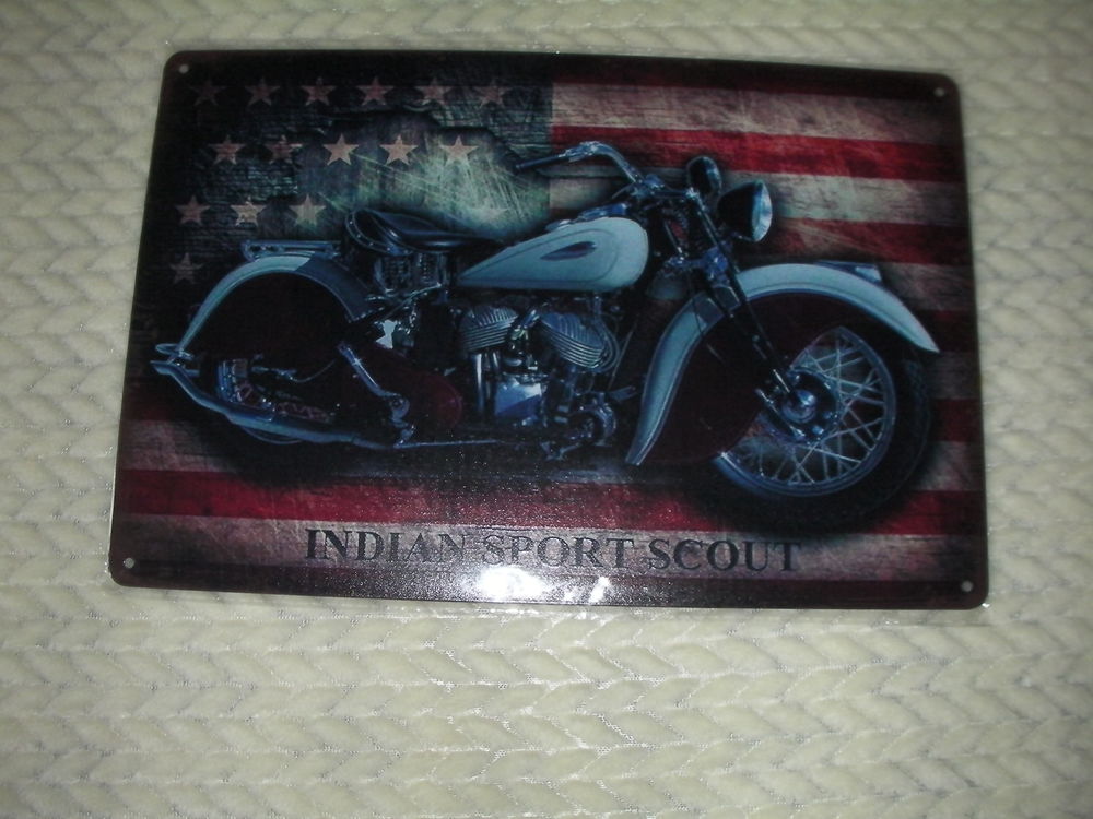 Plaque d�corative MOTO INDIAN 25 Roques (31)