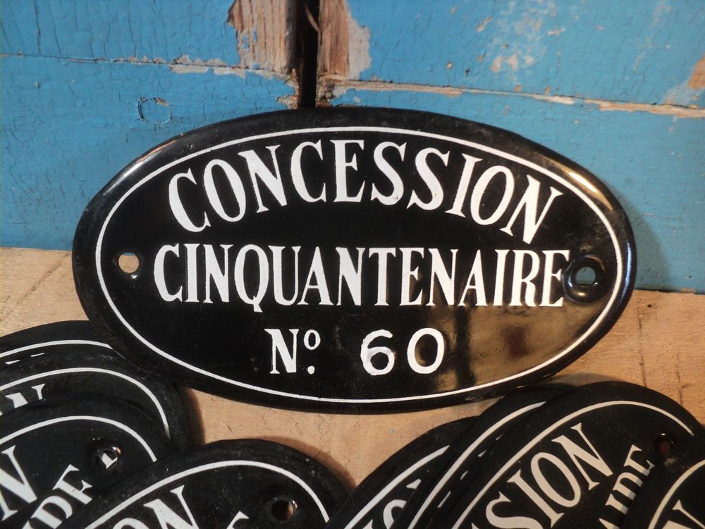 Plaque �maill�e Concession Cinquantenaire N� Au Choix 32 Loches (37)