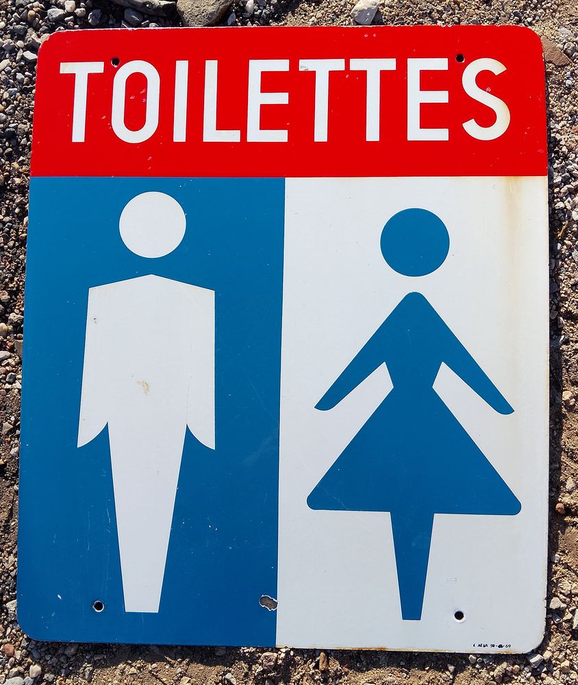  plaque emaillee toilettes 60x50 cm tole 380 Saint-Jean-de-Fos (34)