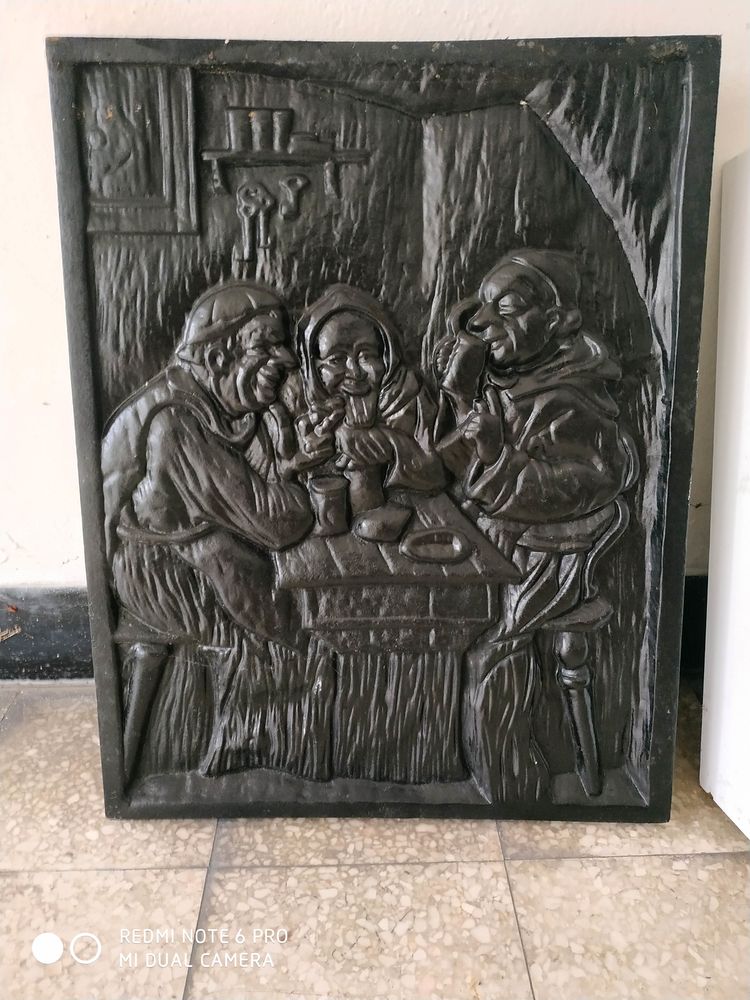 Plaque de fonte d�coration chemin�e 30 Seclin (59)