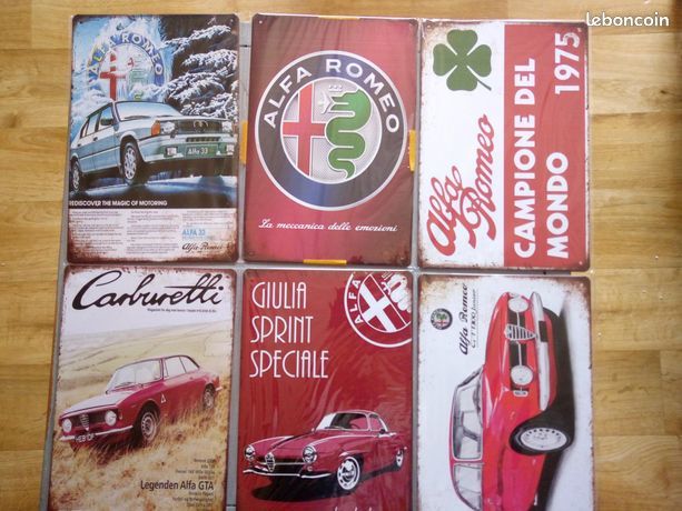 PLAQUE METAL ALFA ROMEO VOITURE 30 CM PAR 20 CM 7 Saint-Brieuc (22)