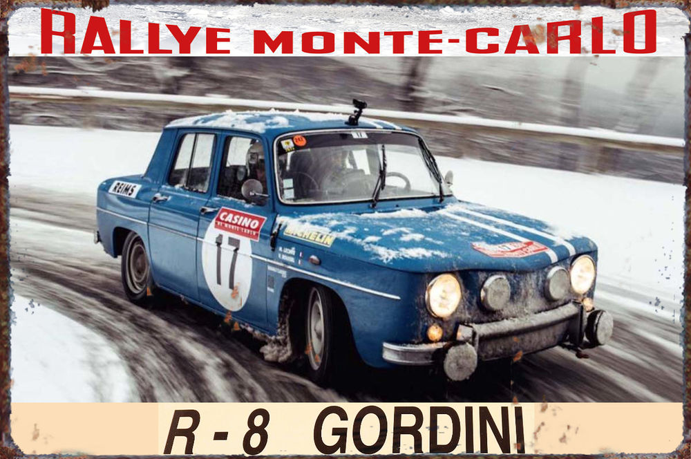 Plaque M�tal D�co 30 X 20cm Renault 8  N�7 � 9 6 Sain-Bel (69)