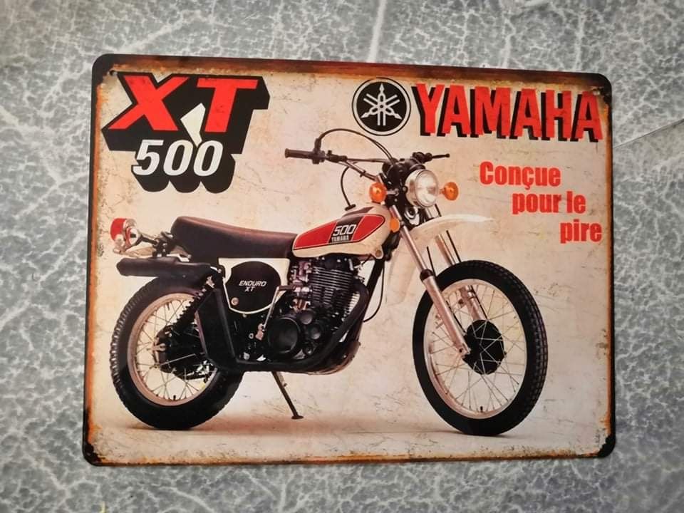plaque en m�tal moto Yamaha XT 500 23 Agen (47)