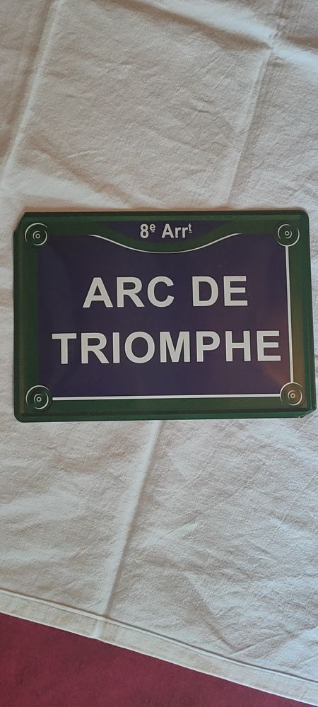 Plaque en m�tal (Arc de Triomphe 8e arrt ) 14cm x 20cm 10 Avermes (03)