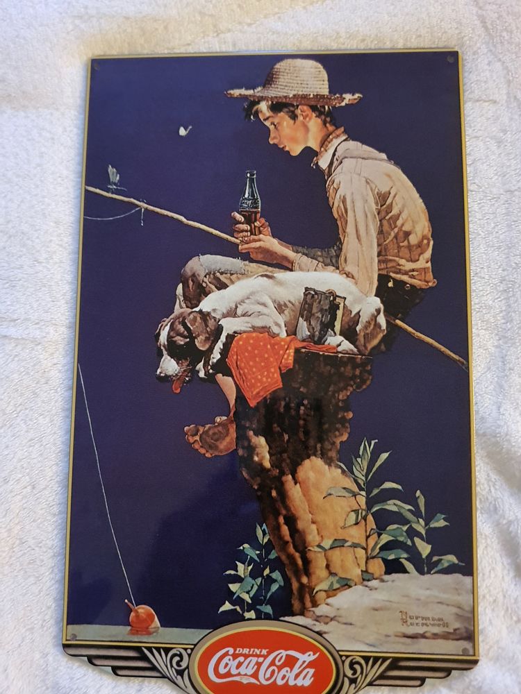 Plaque m�tal vintage Coca Cola 5 Villemomble (93)