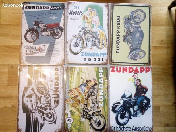 PLAQUE METAL ZUNDAPP MOTO ALLEMANDE 30 CM PAR 20 CM 7 Saint-Brieuc (22)