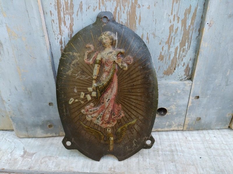 Plaque Publicitaire All�gorie de La Fortune Art Nouveau 
75 Loches (37)