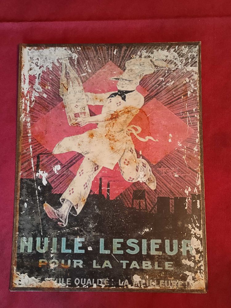 plaque publicitaire huile lesieur 8 Avermes (03)