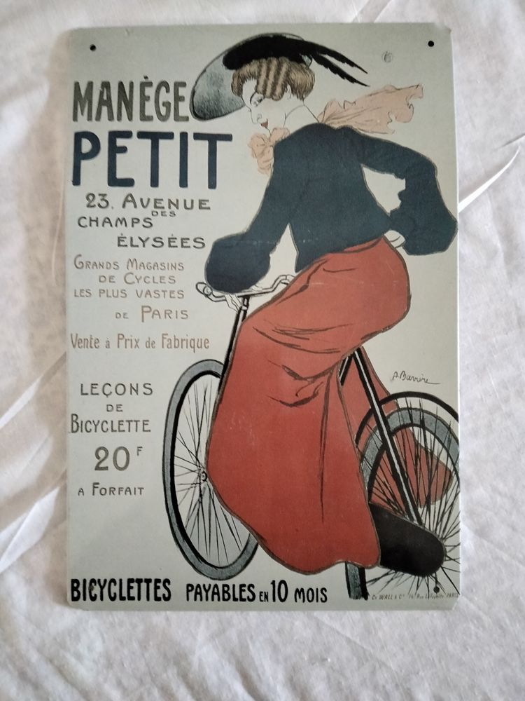 Plaque publicitaire. Man�ge Petit. 12 Vierzon (18)