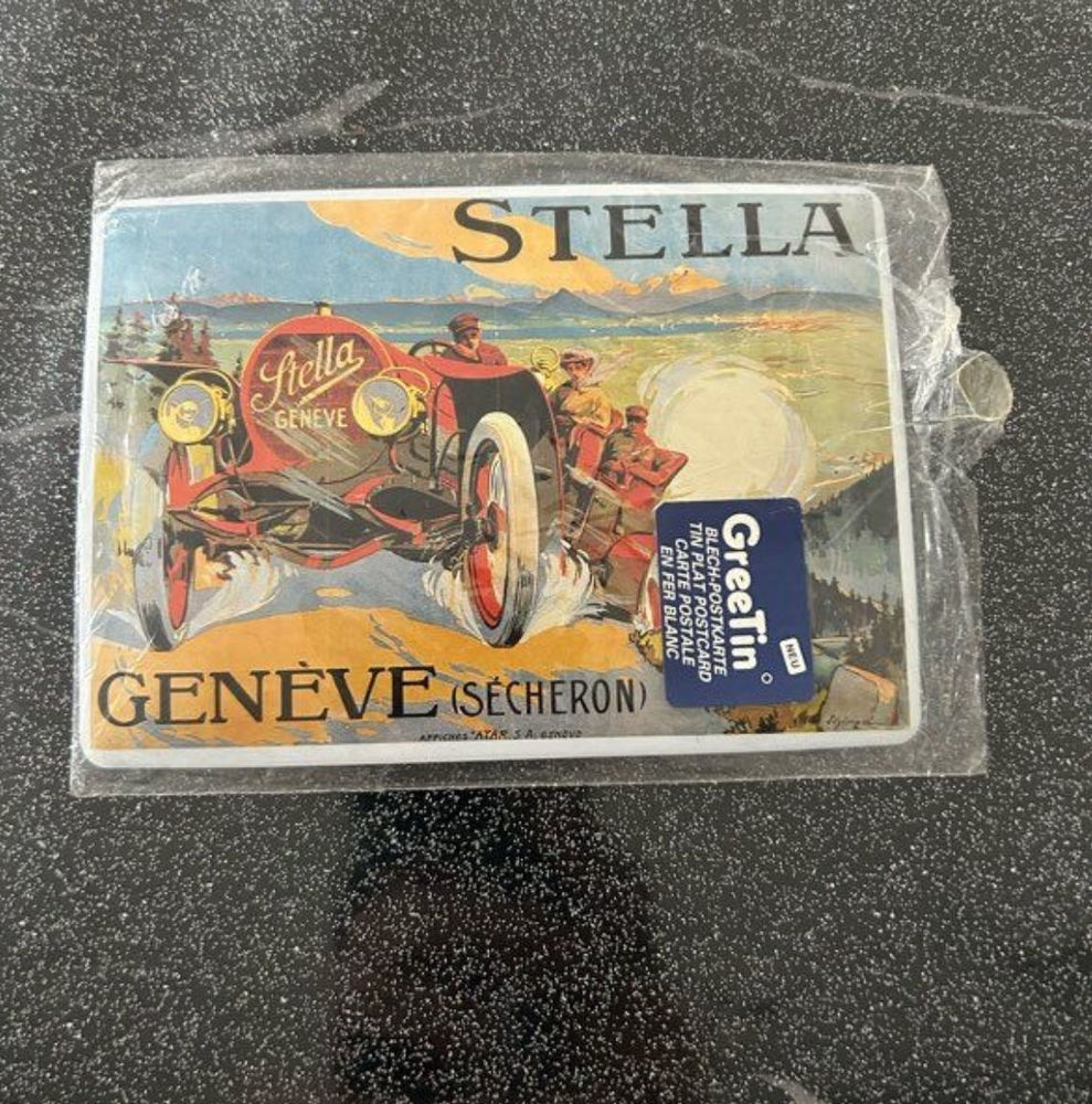 plaque publicitaire en metal Stella -Gen�ve 22 Toulouse (31)