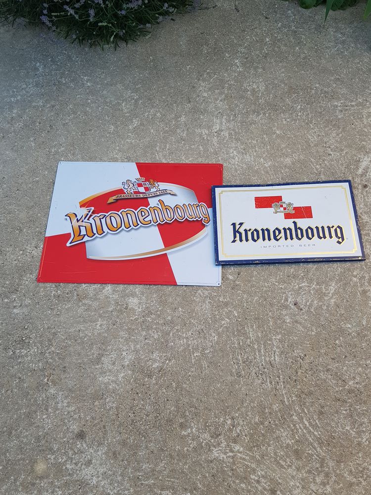 Plaque tole kronenbourg 20 Rethel (08)