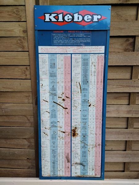 Plaque T�le Publicitaire et �maill�e Pression Kleber Pneus 1 Loches (37)