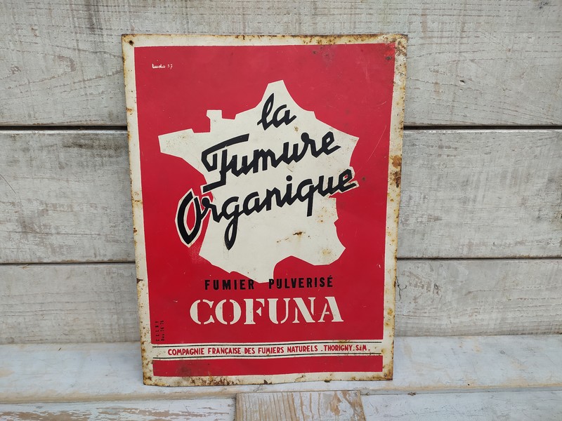 Plaque T�le Publicitaire Fumure Organique Cofuna Thorigny 80 Loches (37)