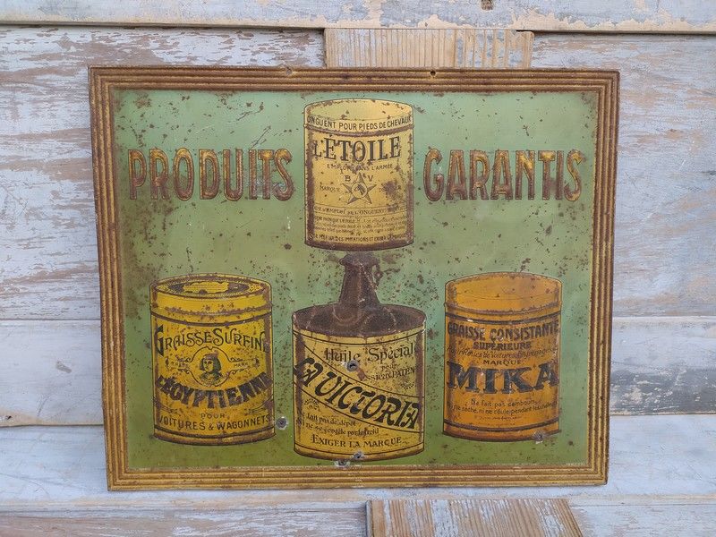 Plaque T�le Publicitaire Graisse �toile, �gyptienne, Mika 0 Loches (37)