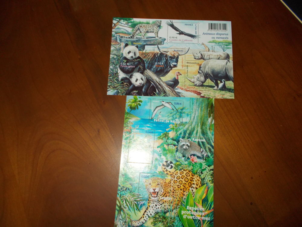 2 plaquettes timbres  esp�ces prot�g�es 5 Chissey-en-Morvan (71)