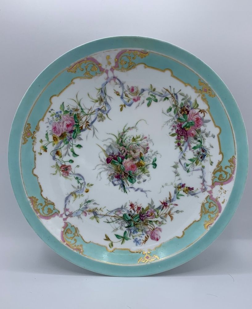 Plat , Assiette En Porcelaine De S�vres , Ch�teau D?eu , 1846 265 Metz (57)