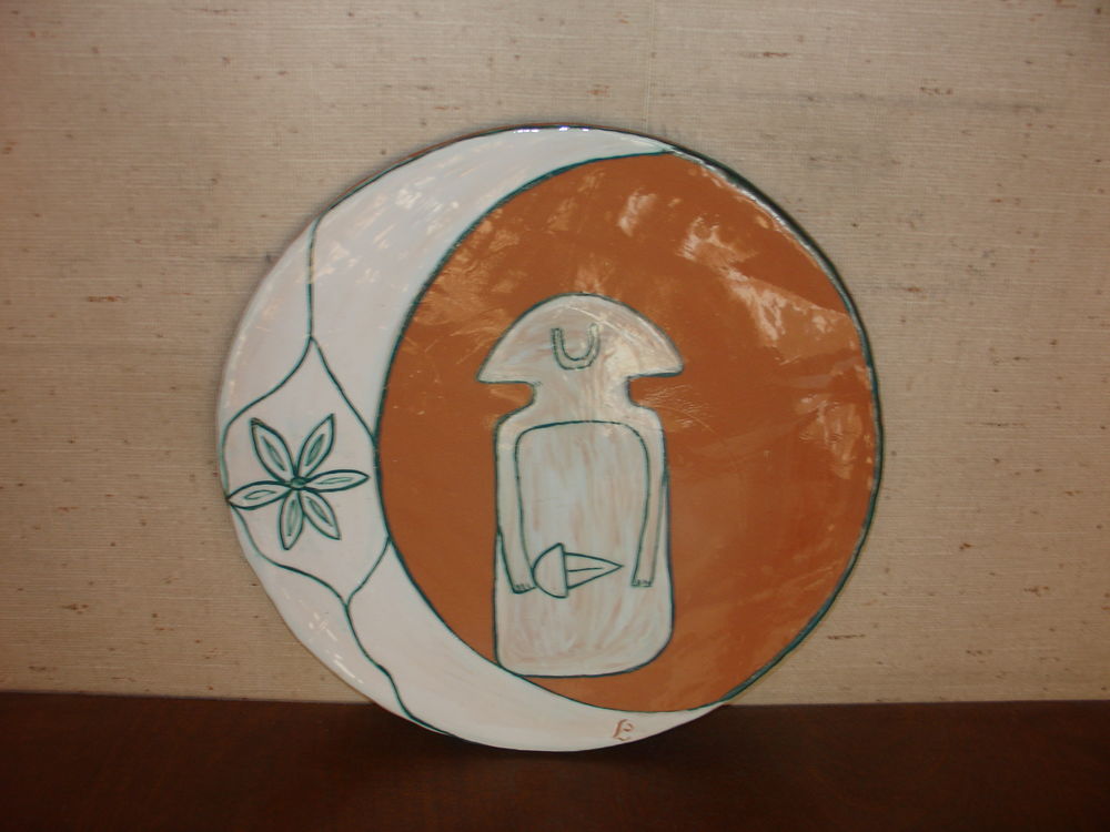 plat déco en poterie  10 Cournon-d'Auvergne (63)