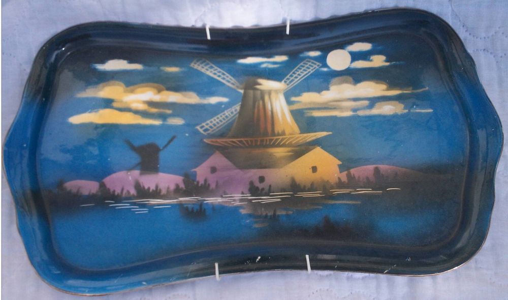 Plat d�coratif � d�cor de moulin � suspendre 15 Montauban (82)