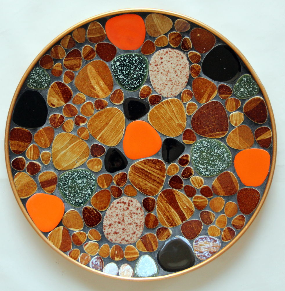 Plat galets de c�ramique 1960 50 Issy-les-Moulineaux (92)