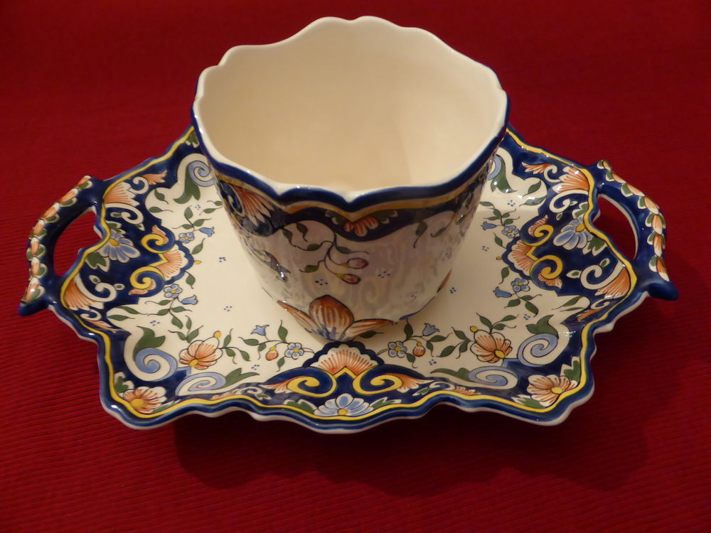 Plat et pot � gla�ons neufs en c�ramique de Desvres 20 Rouvroy (62)