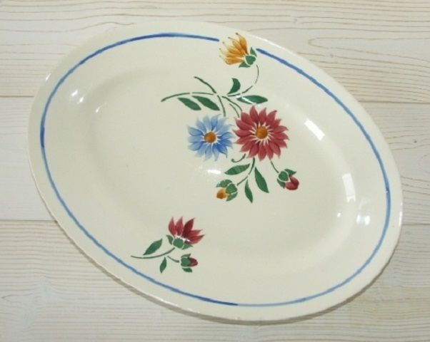 Plat ovale ancien K&G Lun�ville Art Nouveau - COMME NEUF 22 M�rignac (33)