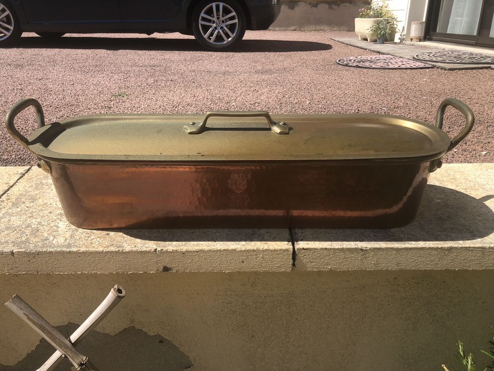 plat � poisson en cuivre 60 Longjumeau (91)