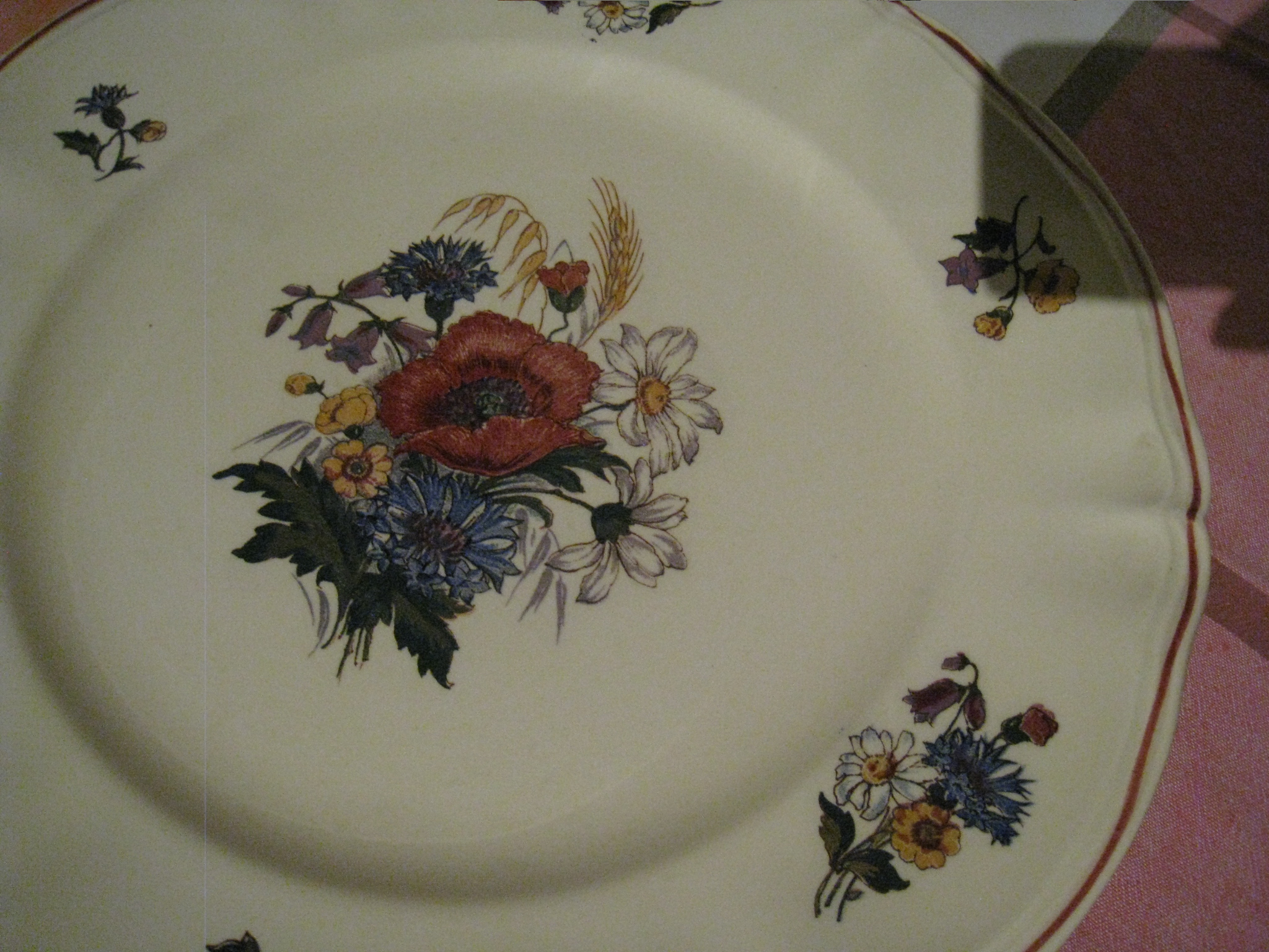 Plat rond Agreste Sarreguemines fa�ence 19 Vinay (38)