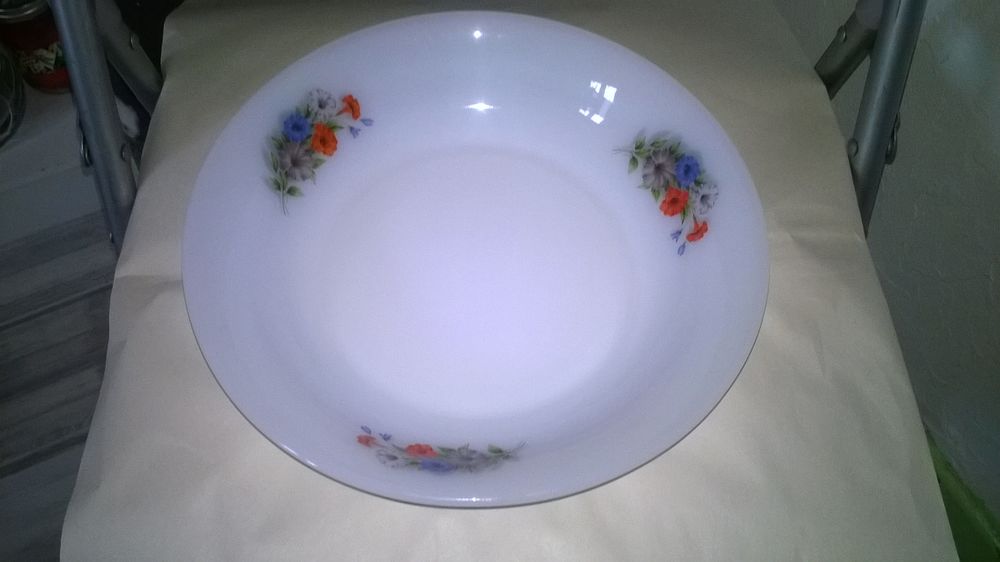 Plat Rond Creux 
D�cor Fleurs Volubilis 
Arcopal France
1 15 Talange (57)