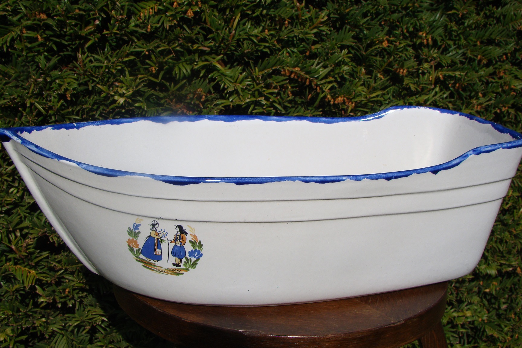 Plat de service / saladier breton en forme de bateau  barque 15 Gargenville (78)