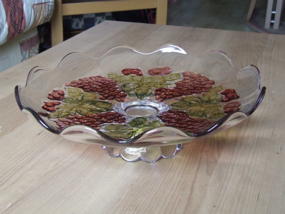 Plat � tarte sur pied, motif GRAPPE DE RAISIN, � 35�cm, NEUF 8 Bagnolet (93)