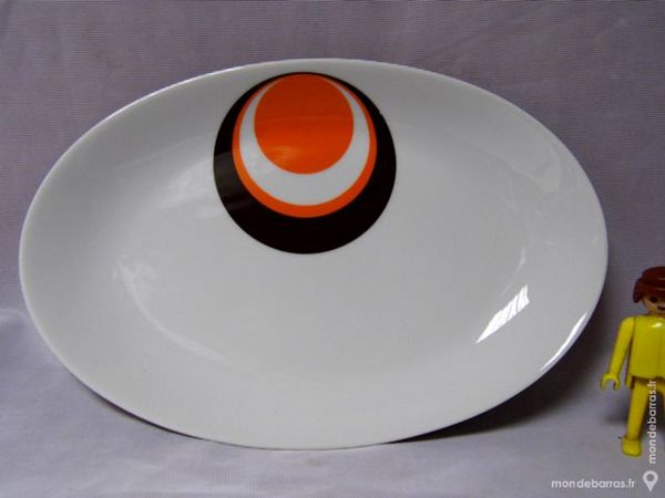 Plat vintage assiette orange ann�es 70 20 Dunkerque (59)
