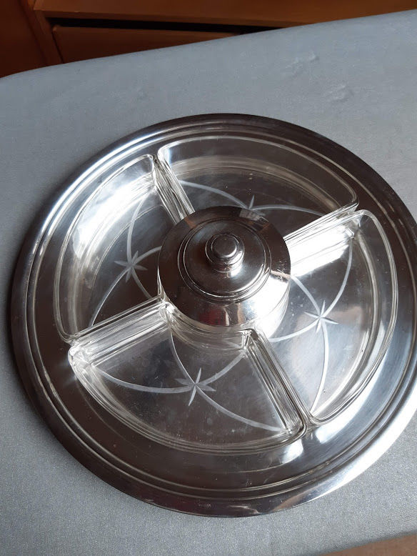 PLATEAU APERITIF ARGENT ART DECO 42 Tours (37)