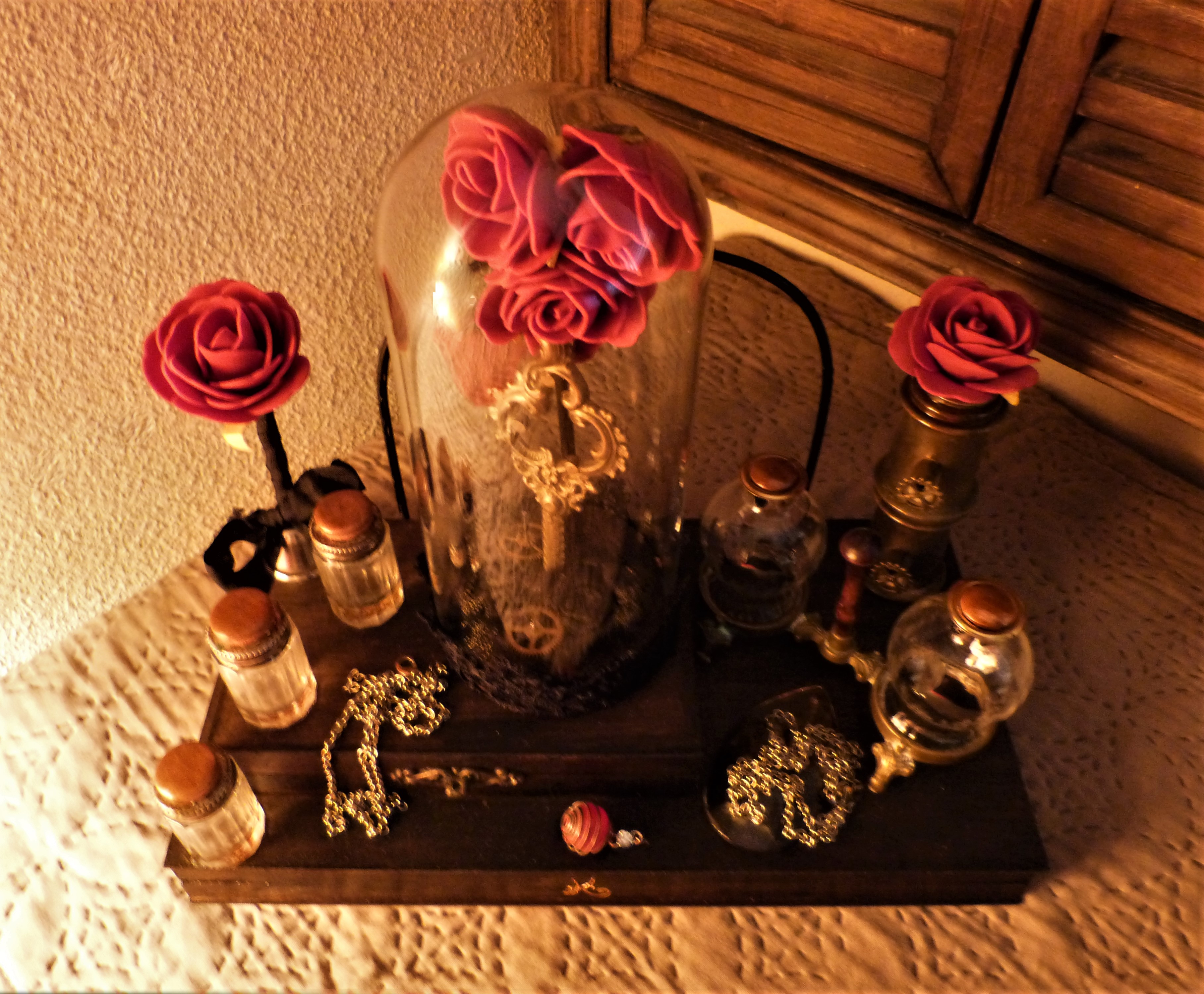 Plateau de Curiosit�s  OLD ROSES IN MEMORIES Cr�a. Steampunk 75 Mont-de-Marsan (40)