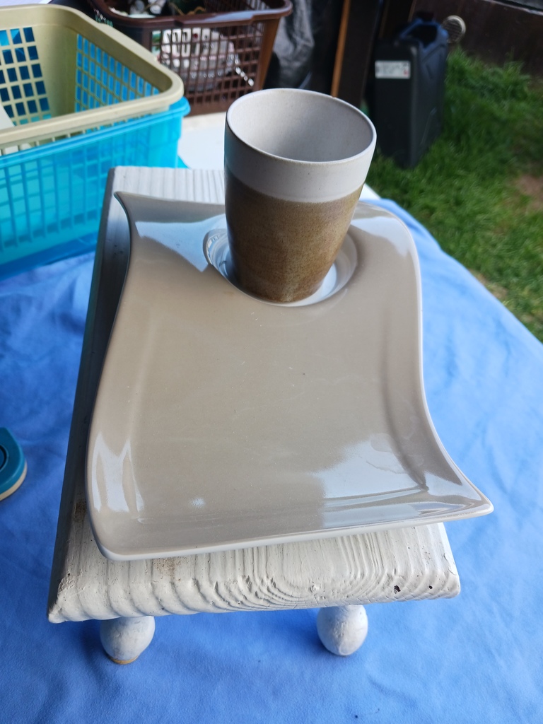 Plateau d�coratif en c�ramique blanche 3 Thourotte (60)