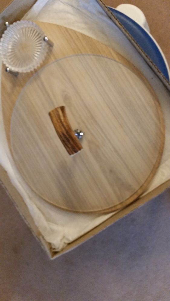 Plateau a fromage bois et verre vintage 125 Paris 13 (75)