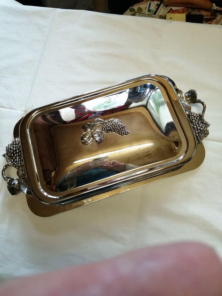 plateau m�tal argent� 40 Formerie (60)