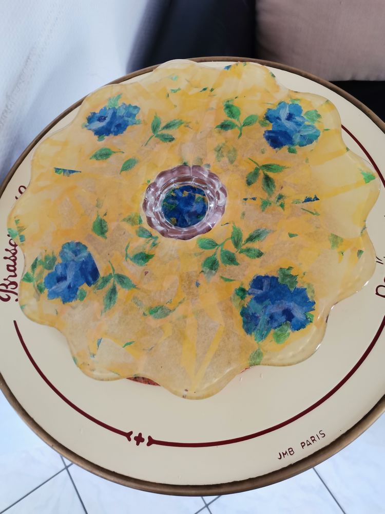 Plateau en verre vintheje. 10 Gellainville (28)