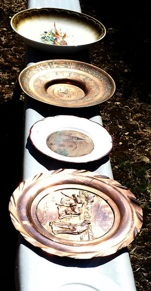 5 plateaux d�coratifs anciens 55 Saint-Clair-sur-Galaure (38)