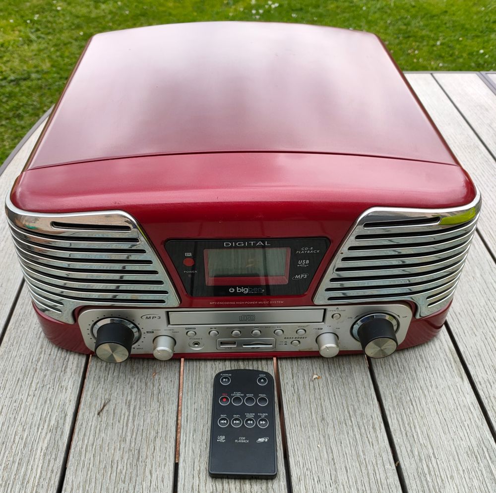 Platine vinyle, CD, MP3 et carte SD O BigBen Rouge 39 Marly (57)